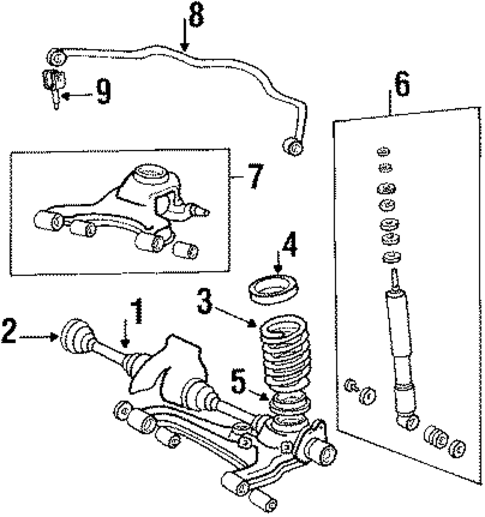 Rear Suspension for 1986 Toyota Cressida #1
