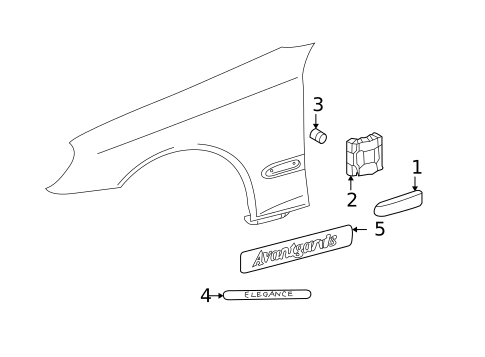 Exterior Trim - Fender for 2008 Mercedes-Benz CLK350 #0