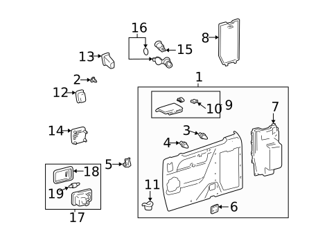 Interior Trim - Side Panel for 1999 Toyota Sienna #1