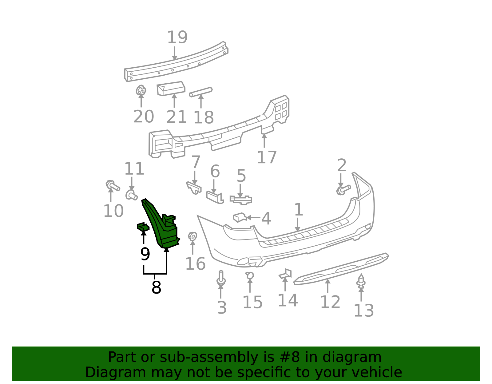 52591-0E030 - Bumper Seal 2008-2010 Toyota Highlander | Longo Toyota Parts