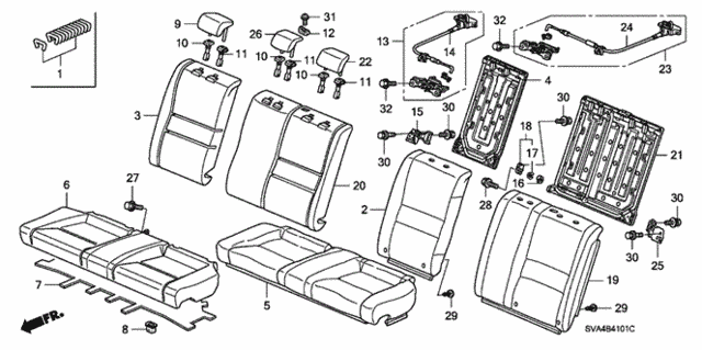 Rear Seat (2) for 2007 Honda Civic #0