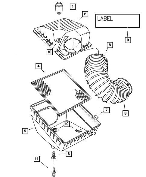 Air Cleaner for 2002 Dodge Ram 3500 #4