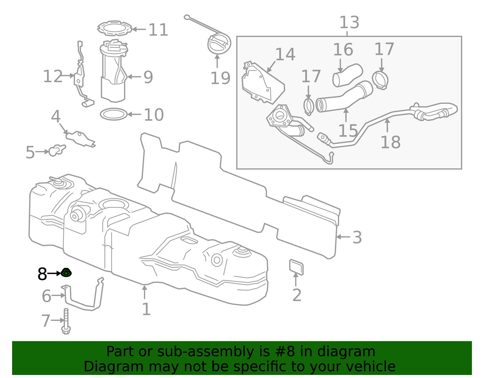 2017-2022 GM Multi-Purpose Nut 11517806 GM | GMPartsDirect.com