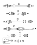 R8070392AB - Front Wheel Drive; Diff and Drive Line: Axle Half Shaft, Right, Remanufactured for Mopar Image