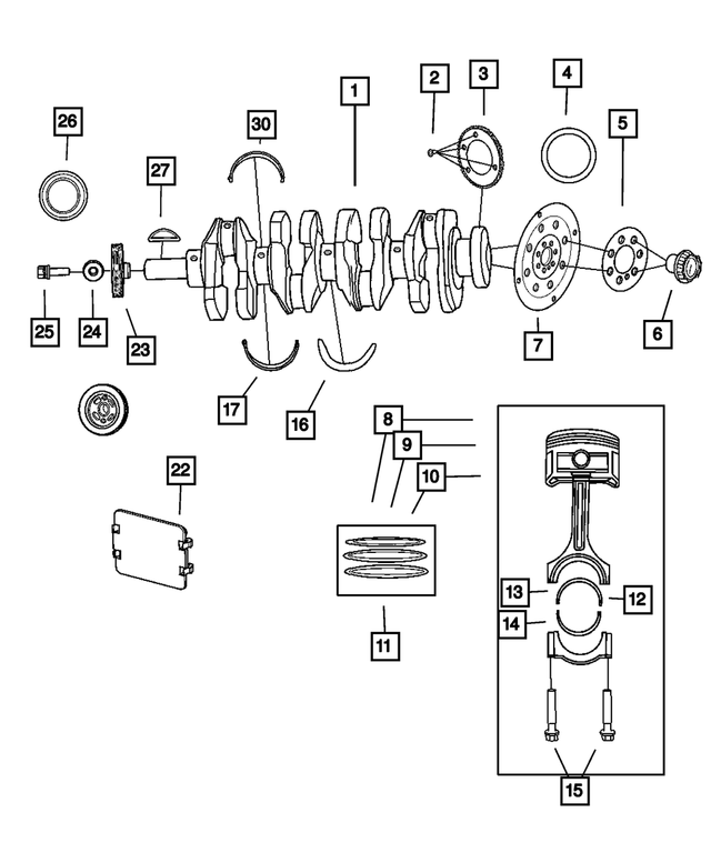 4884911AB - Engine 2.4L Four Cylinder: Connecting Rod Bearing for Mopar Image