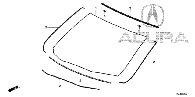 Front Windshield for 2013 Acura RDX #0