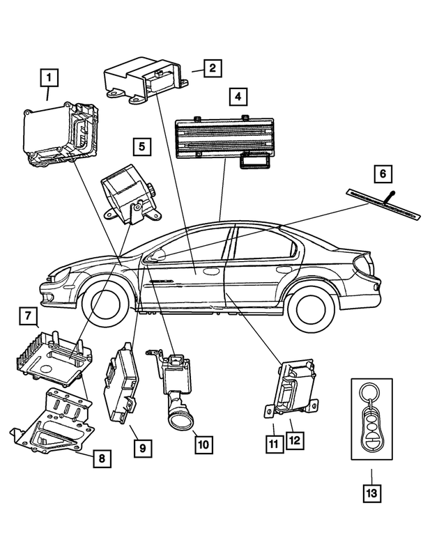 5107067AA - Electrical: Alarm Siren, Export for Mopar Image