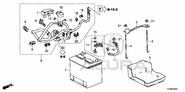Battery (1) for 2019 Acura TLX #0
