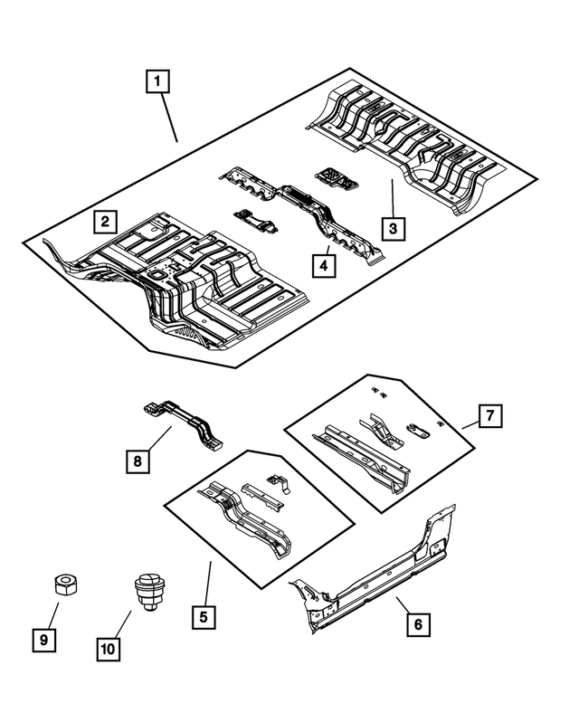 « 68034686AB – Body Sheet Metal Except Doors : Traverse Deflecteur pour Mopar Image »