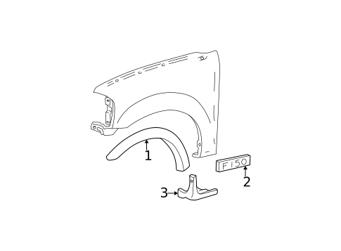Exterior Trim - Fender for 2004 Ford F-150 Heritage #0