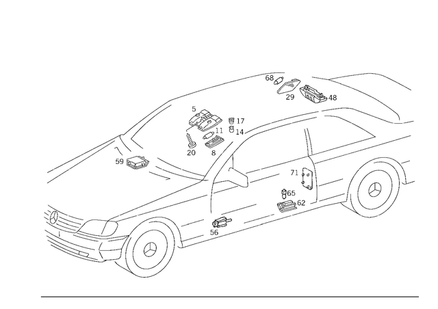 1408202666 - Electrical System: Lens for Mercedes-Benz Image image