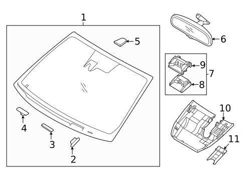 Glass - Windshield for 2025 Kia K5 #0
