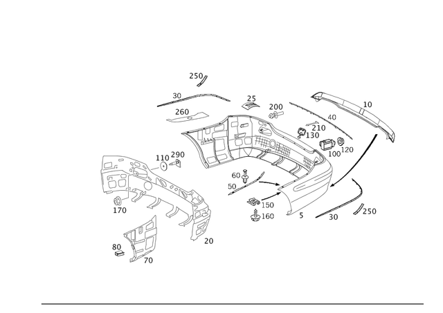 2098850721 - : Rail for Mercedes-Benz Image