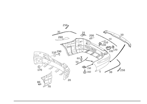 Rear Bumper for 2008 Mercedes-Benz CLK550 #0