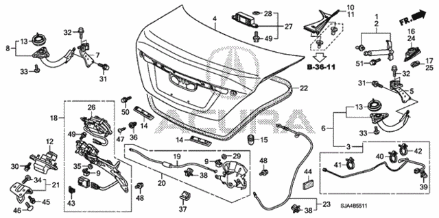 Trunk Lid (2) for 2009 Acura RL #0