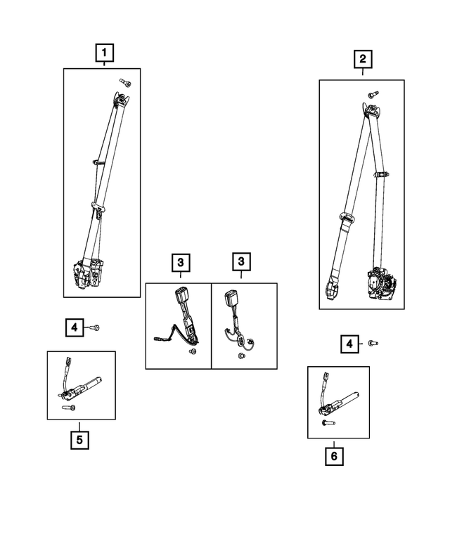 7LJ98TX7AC - Restraints: Front Outer Seat Belt for Mopar Image