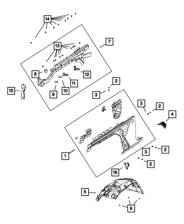 68292728AA - Body Sheet Metal Except Doors: Radiator Seal, Right for Mopar Image