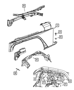 68002399AA - Body Sheet Metal Except Doors: Fender Panel, Left for Mopar Image