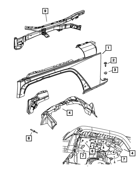 Front Fenders for 2007 Jeep Wrangler #0