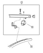 82204497 - Mopar Accessories - Component Parts: Sport - Rail Mount Rack Kit for Mopar Image