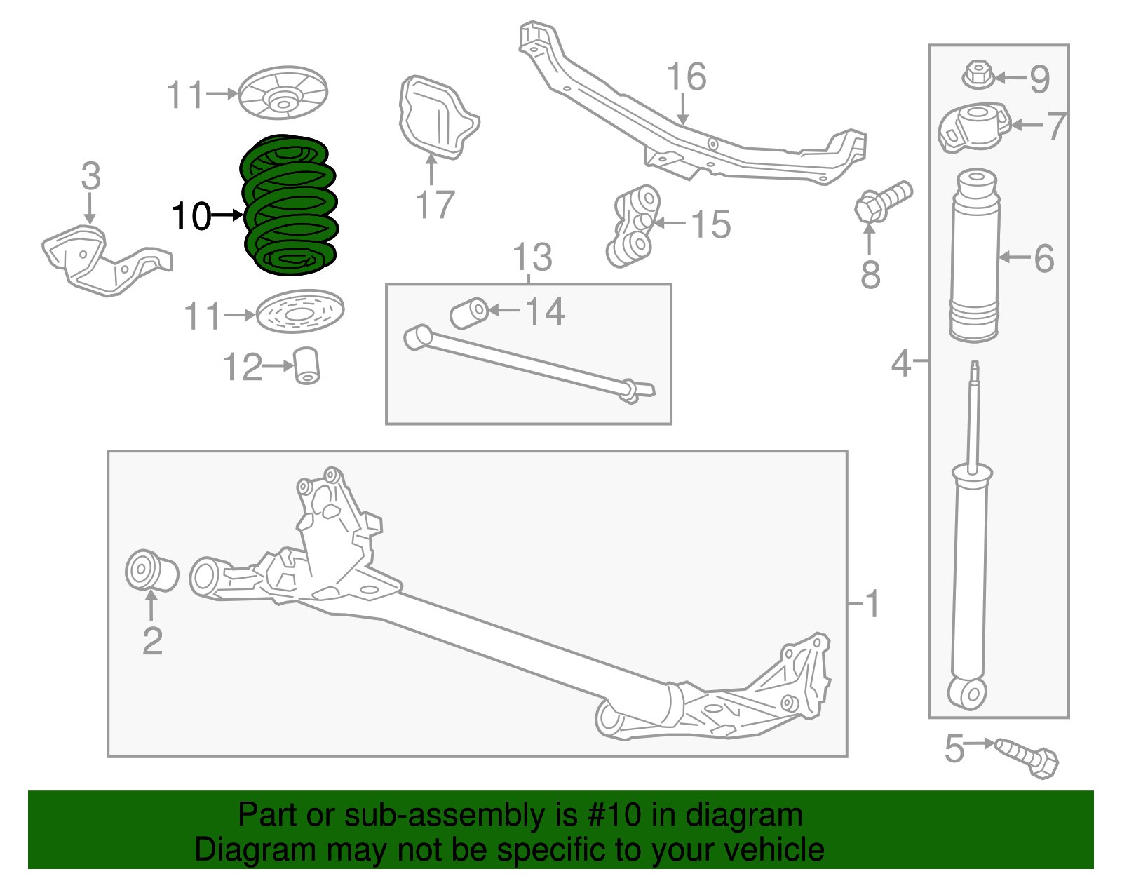 2012-2017 Buick Verano Rear Coil Spring 13363445 | Capital Chevy Parts