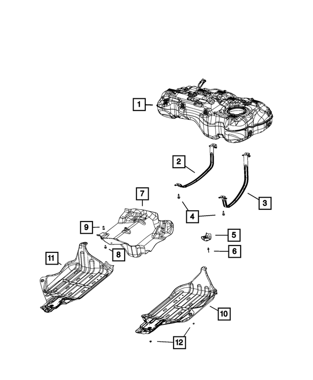 68368222AE - Fuel and Accelerator Pedal: Fuel Tank for Mopar Image