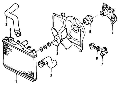 Cooling System for 1989 Mercury Tracer #0