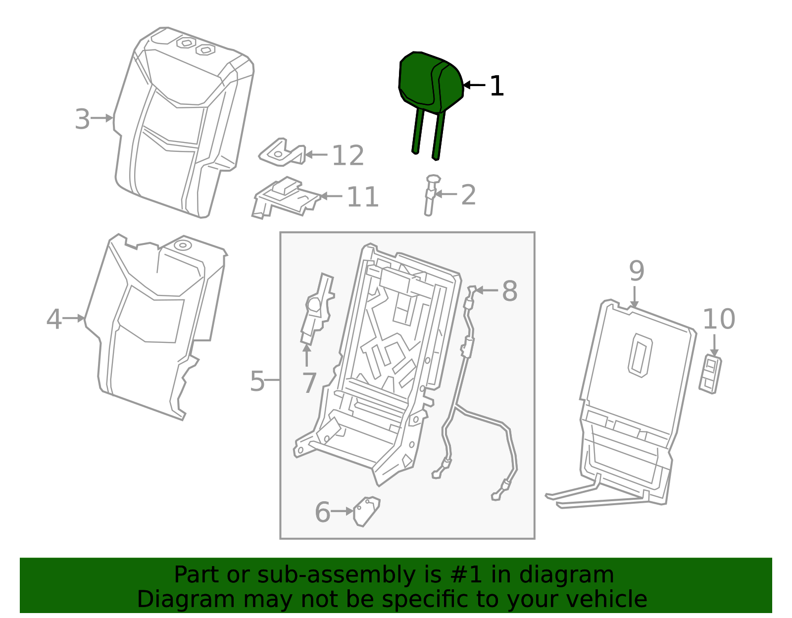 2020-2024 Cadillac XT6 Headrest 84747922 | Capital Chevy Parts