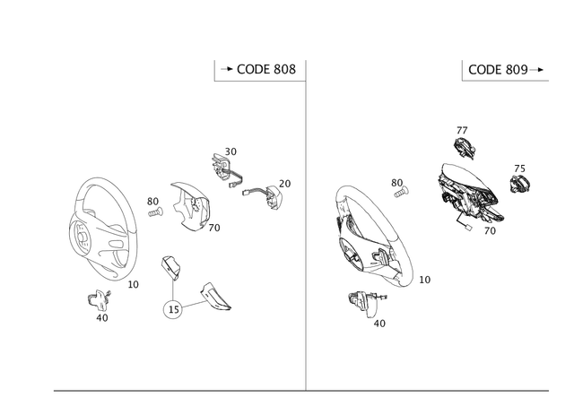 1644603103 - Steering: Steering Wheel for Mercedes-Benz: GL320, GL550, ML320, ML500, ML550, ML63 AMG Image image