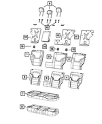 5YS21LXHAA - Interior Trim: Headrest Sleeve, Right for Jeep: Renegade Image