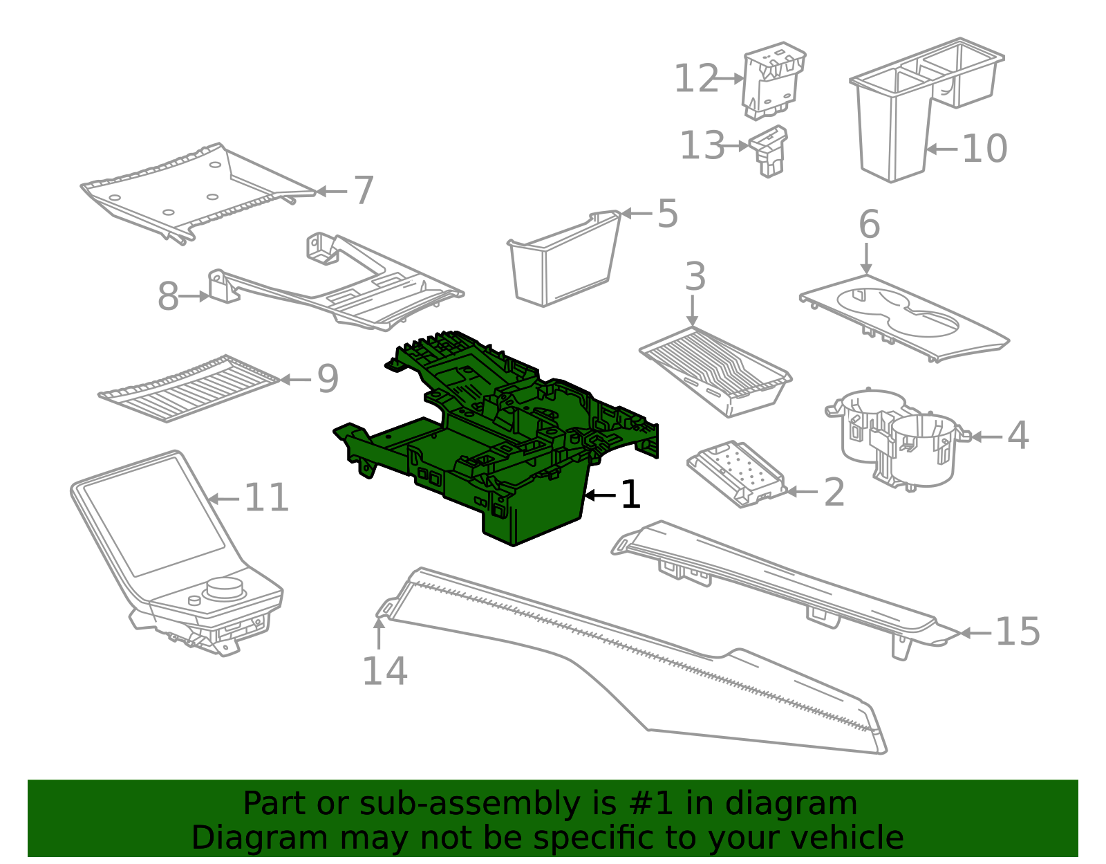 2025-2026 Cadillac Compartment 85027614 GM | GMPartsDirect.com