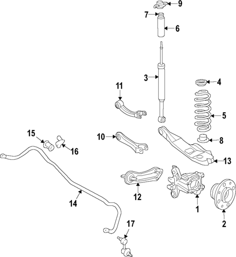 Rear Suspension for 2015 Chrysler 200 #1