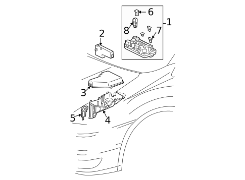 Electrical Components for 2005 Toyota Sienna #0