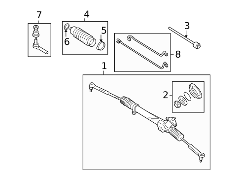 Steering Gear & Linkage for 2006 Pontiac G6 #0
