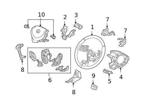 Steering Wheel & Trim for 2007 Acura TL #0