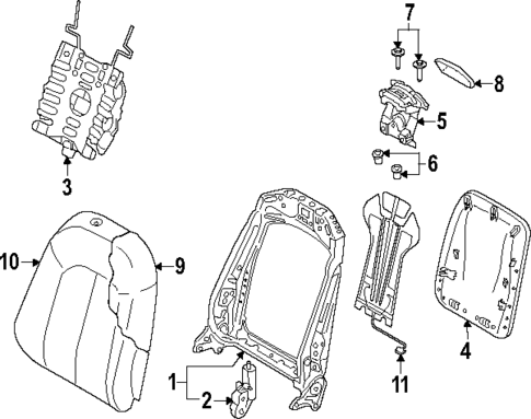 Front Seat Components for 2021 Audi RS7 Sportback #1