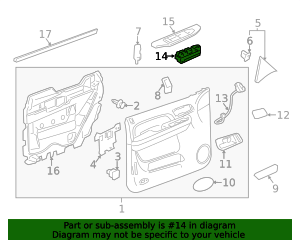 20835552 - Driver Side Door Lock and Window Switch | Chevrolet Parts Direct