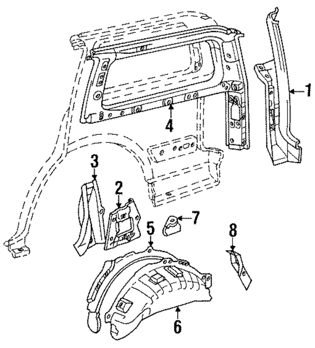 6164660031 - : Seat Belt Reinforced Gusset for Toyota Image