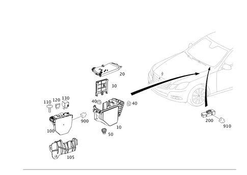Equipment Compartment and Control Units for 2006 Mercedes-Benz E350 #0
