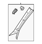 23869027009893 - Body: Body A-Pillar Trim Panel for Mercedes-Benz Image