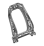 13548590 - Body: Seat Back Frame for Cadillac: CT4, CT5, Escalade, Escalade ESV, XT4 | Chevrolet: Silverado 1500, Silverado 2500 HD, Silverado 3500 HD, Suburban, Tahoe | GMC: Hummer EV Pickup, Hummer EV SUV, Sierra 1500, Sierra 2500 HD, Sierra 3500 HD, Yukon, Yukon XL Image