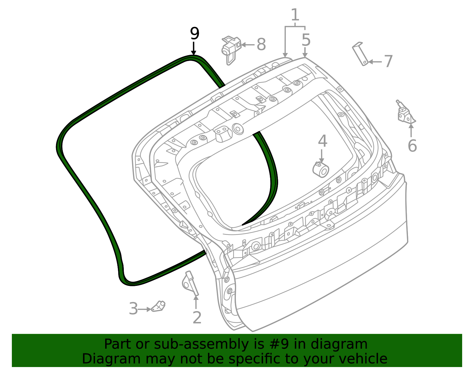 2025-2026 Nissan Murano Weather-Strip On Body 90830-7BA0A | My Nissan Part
