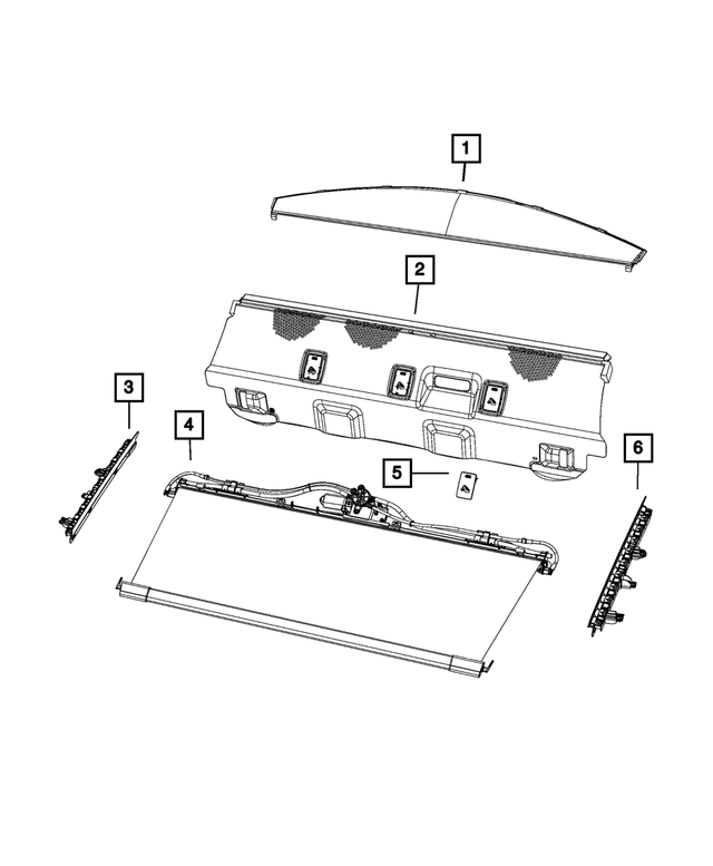 1LV23DX9AG - Interior Trim: Rear Shelf Panel for Mopar Image