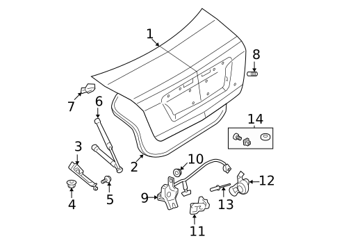 Trunk for 2012 Ford Fusion #0