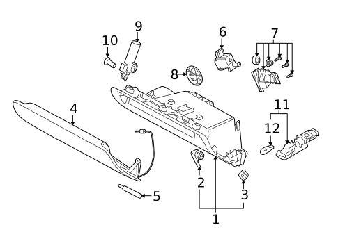 Glove Box for 2013 Audi Q7 #0