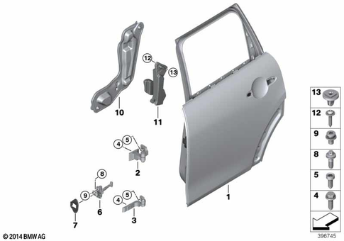 Door, Rear for 2019 Mini Cooper S #0