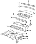 20631614 - Body: Panel Below Lid for Chevrolet: Cavalier | Pontiac: Sunbird Image image
