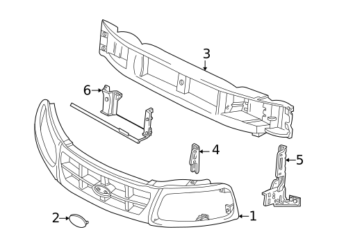 Grille & Components for 2000 Ford Expedition #0