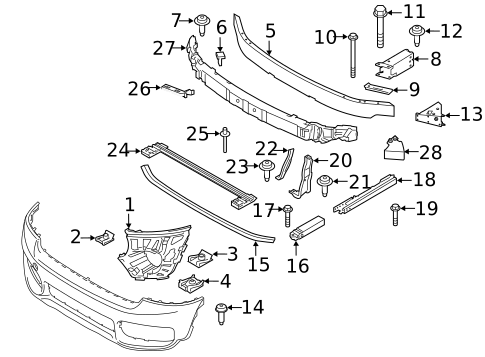 Bumper & Components - Front for 2024 Mini Cooper Countryman #0