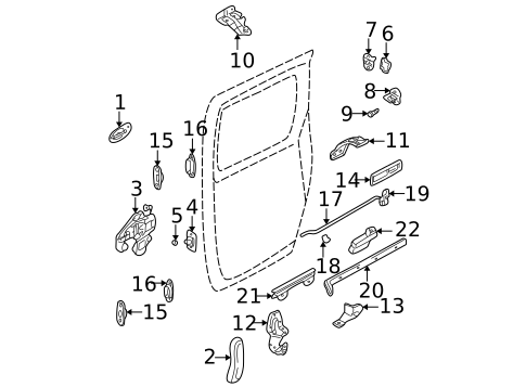 Sliding Door for 2005 Kia Sedona #0